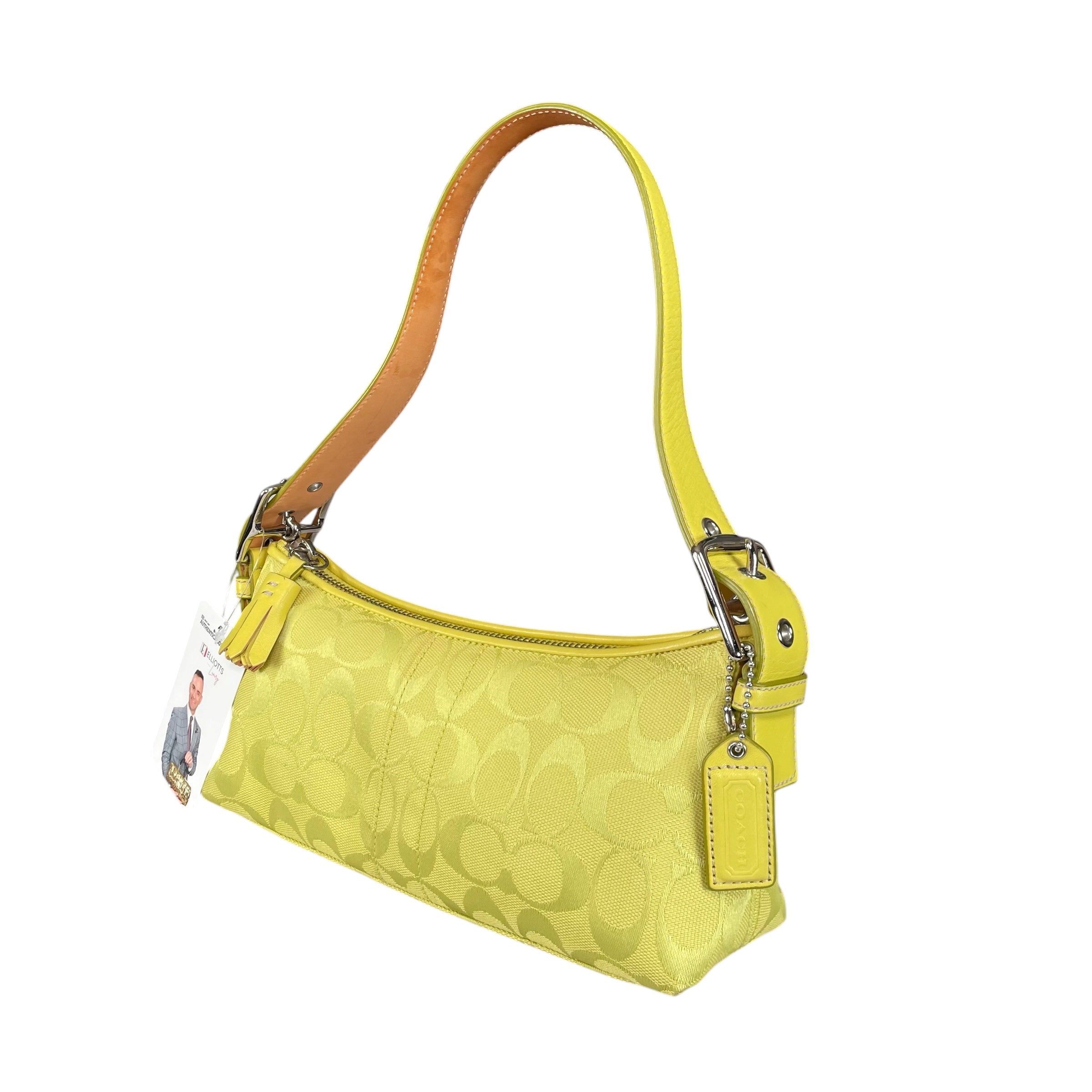 Coach Demi Y2K Signature C Lime Shoulder Purse – Elliott's Luxury Coach Demi Y2K Signature C Lime Shoulder Purse – Elliott's Luxury