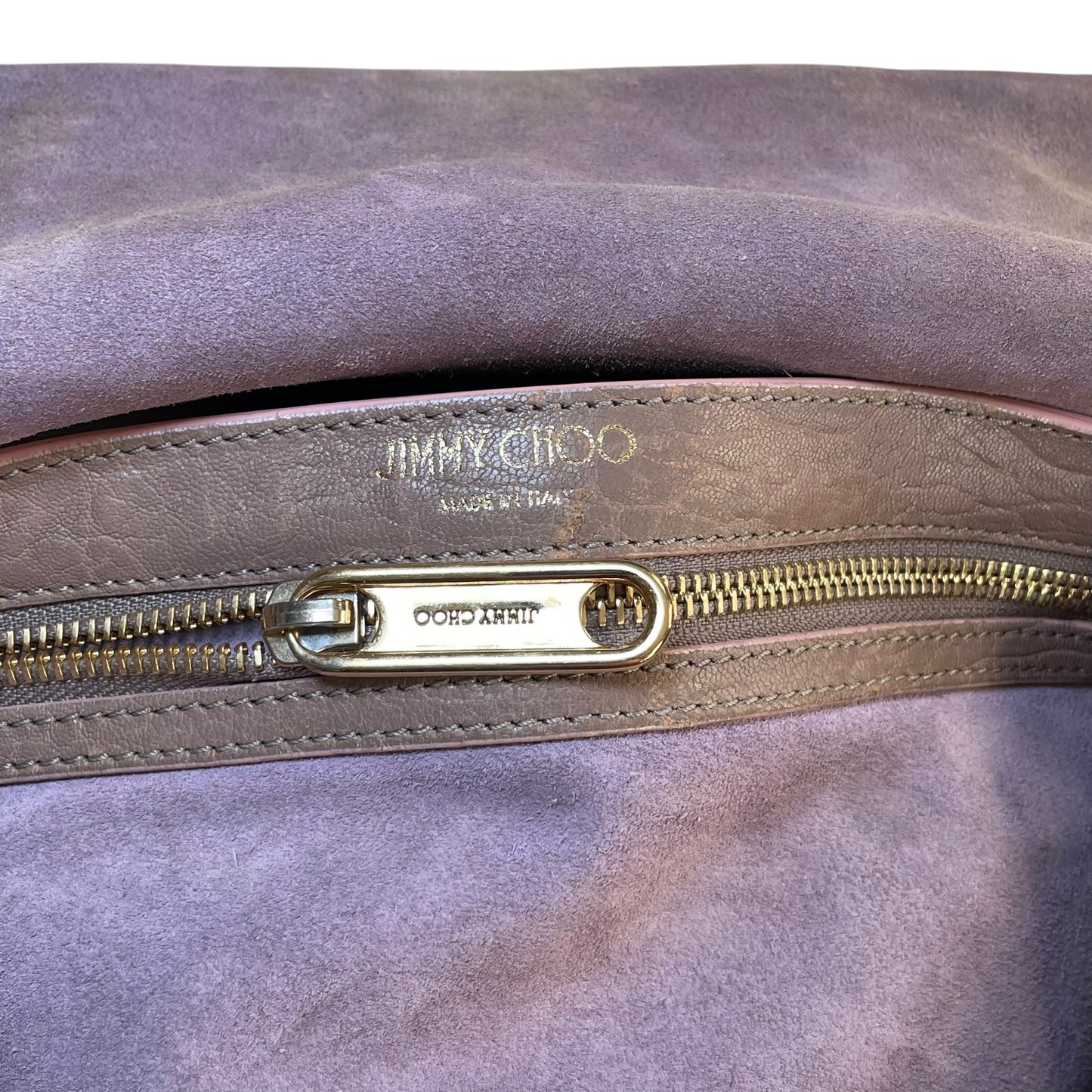 Jimmy Choo Lockett Two Way Bag Leopard Pony Hair Taupe Leather Gold HW Satchel