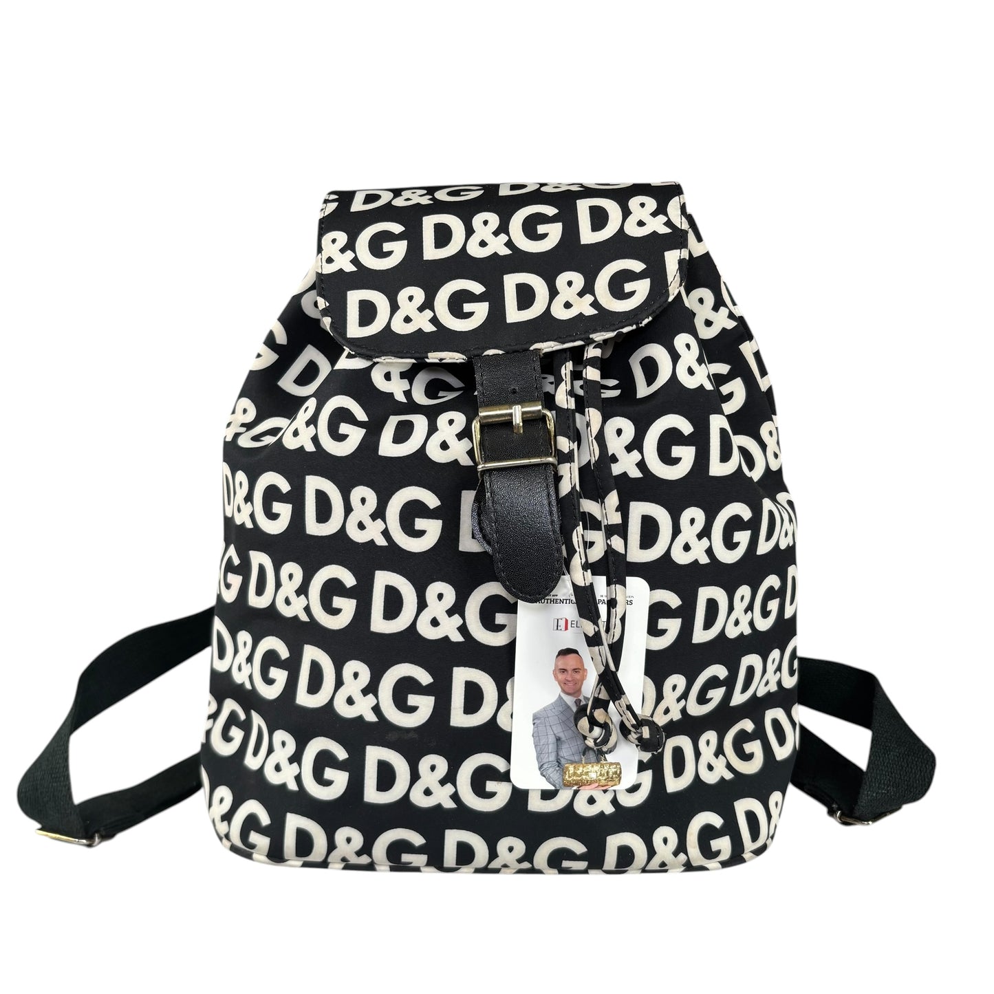 Dolce & Gabbana Y2K Monogram Nylon Black & White Backpack