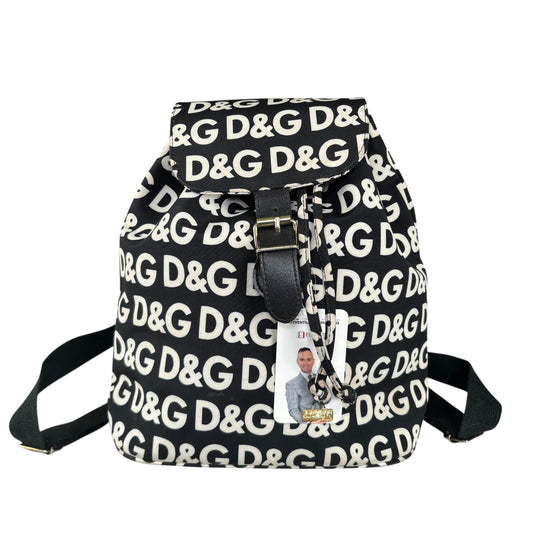 Dolce & Gabbana Y2K Monogram Nylon Black & White Backpack
