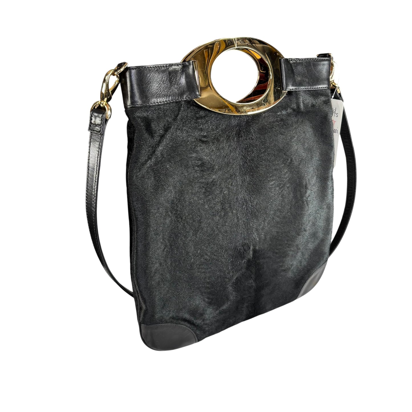Valentino Garavani Slim GHW Pony Fur Leather Shoulder Purse