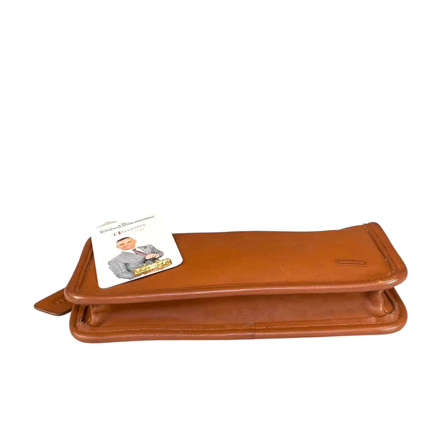 Coach Slim Pouch Brown Legacy Leatherware Zip