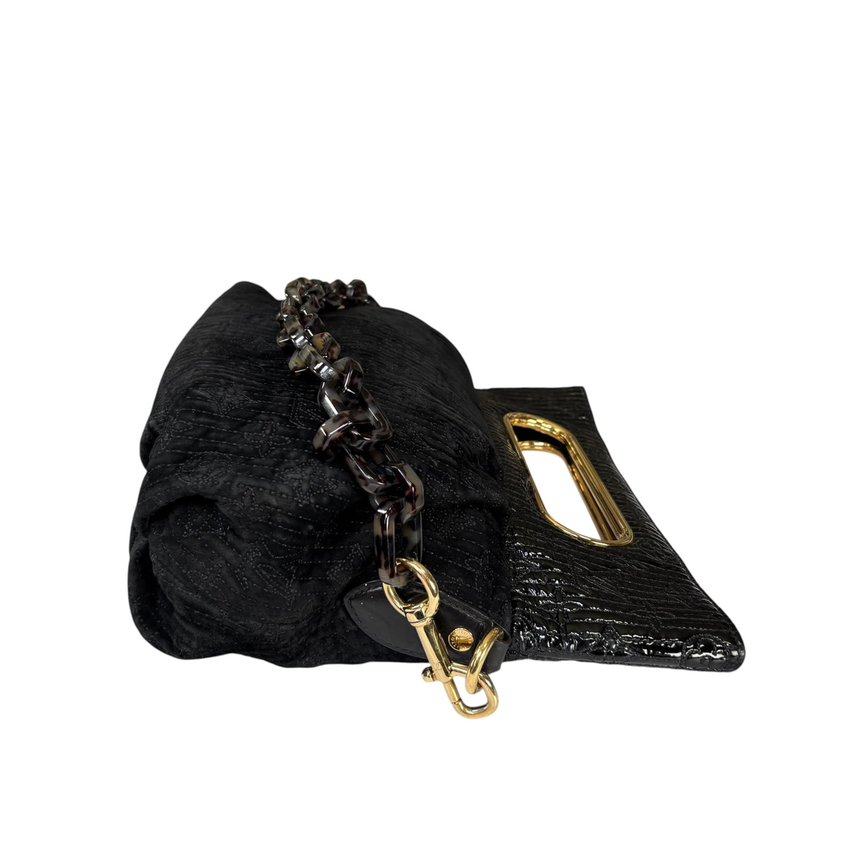 Louis Vuitton Y2K Limited Motard Before Dark Velvet Mono Top Handle Chain Bag