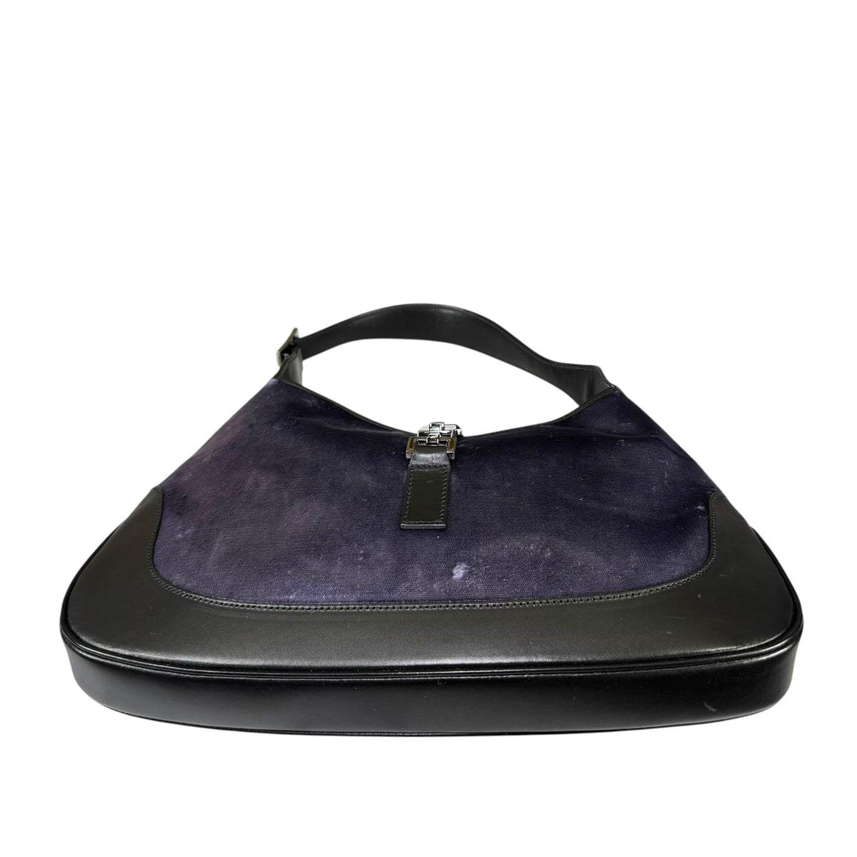 Gucci Y2K Jackie Lilac Velvet & Black Leather Shoulder Bag