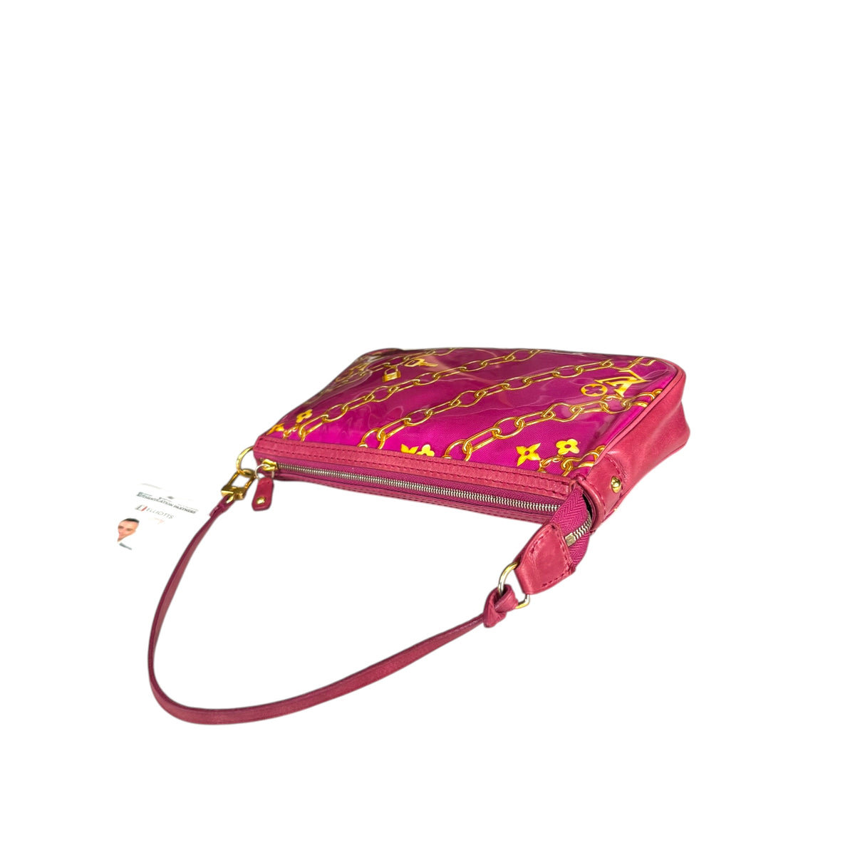 Louis Vuitton Y2K Limited GHW Chain PVC / Leather Fushia Mini Pouchette Purse