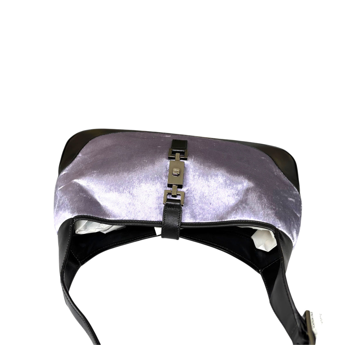 Gucci Y2K Jackie Lilac Velvet & Black Leather Shoulder Bag