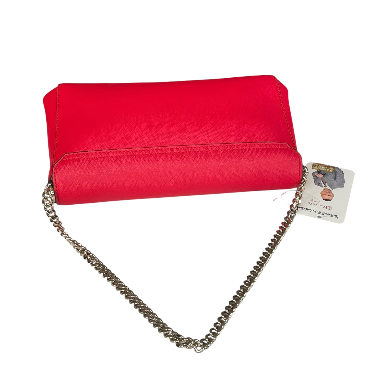 Kate Spade Laurel Red / Black Saffiano Leather Chain GHW 2-Way Flap Purse