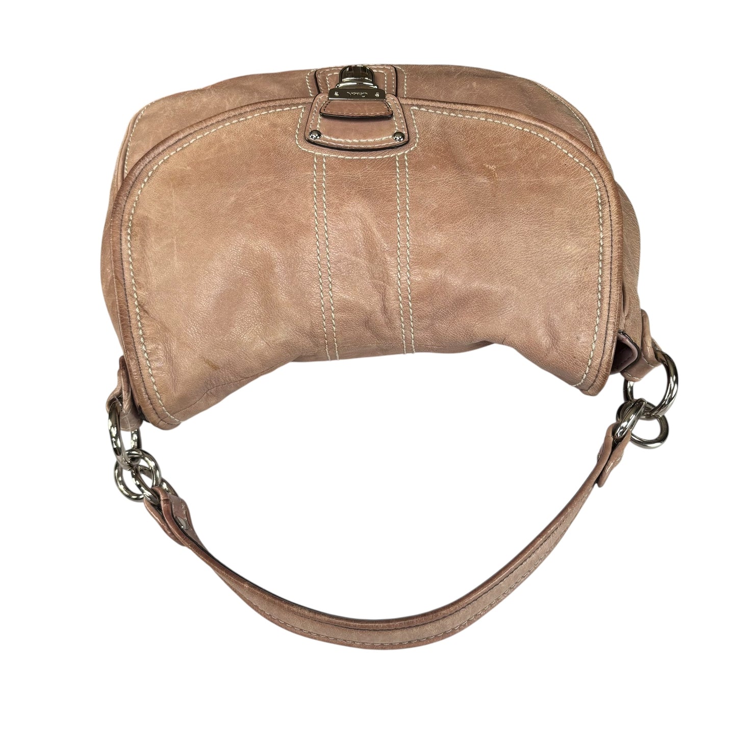 Coach Y2K Taupe Distressed Soho Buckle Shoulder Purse
