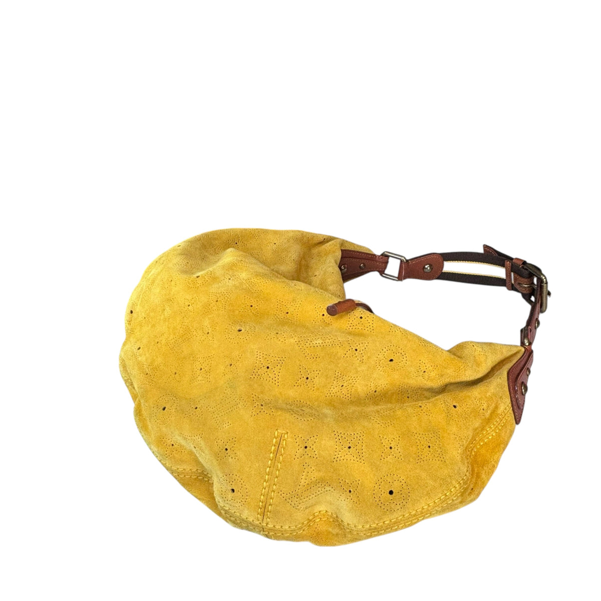 Louis Vuitton Y2K Onata Mustard Mahina Suede GM Hobo Bag