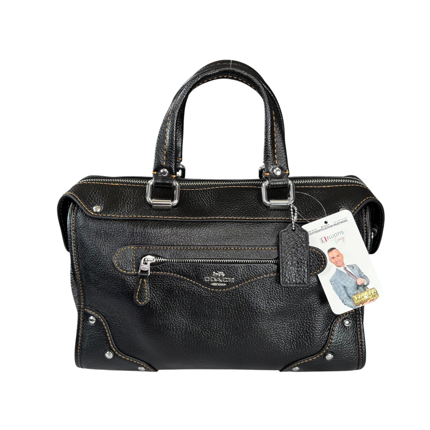 Coach Millie SHW Pebbled Leather Satachel Crossbody Bag