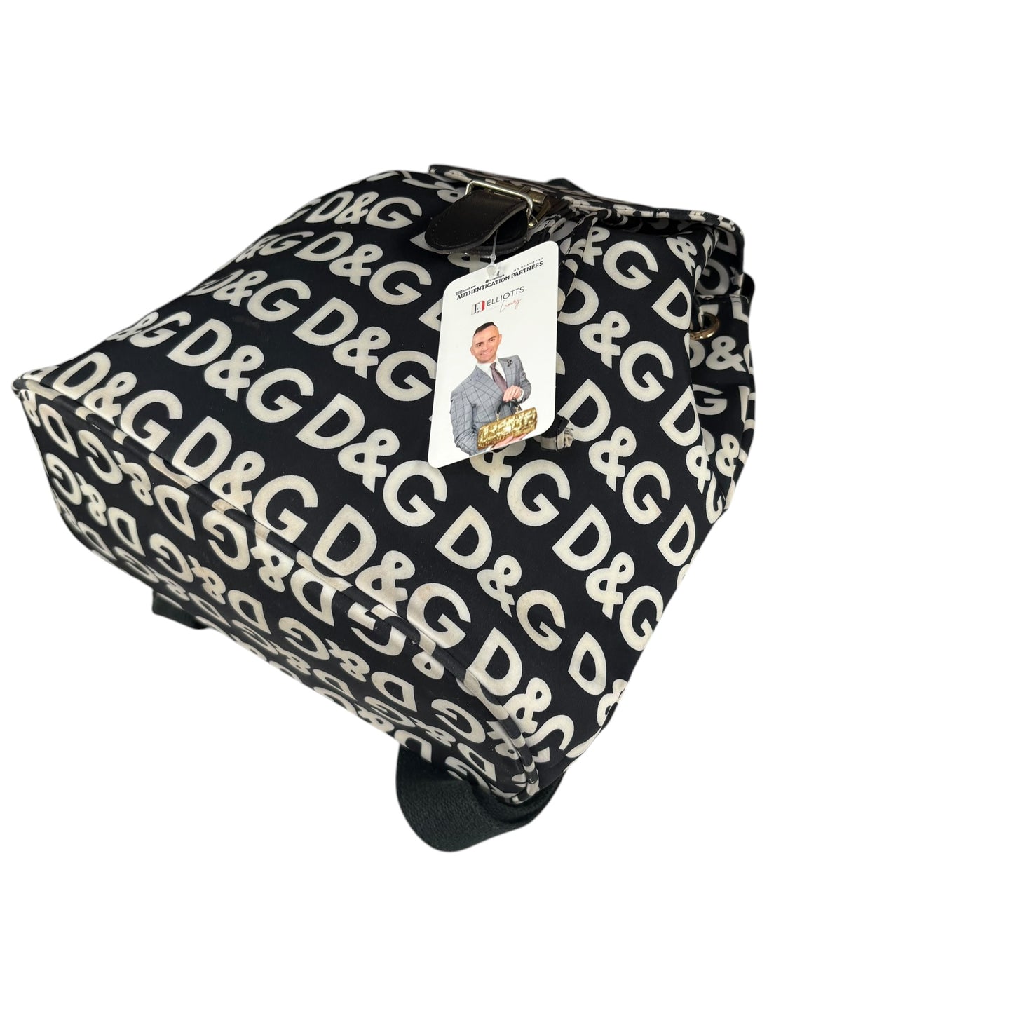 Dolce & Gabbana Y2K Monogram Nylon Black & White Backpack