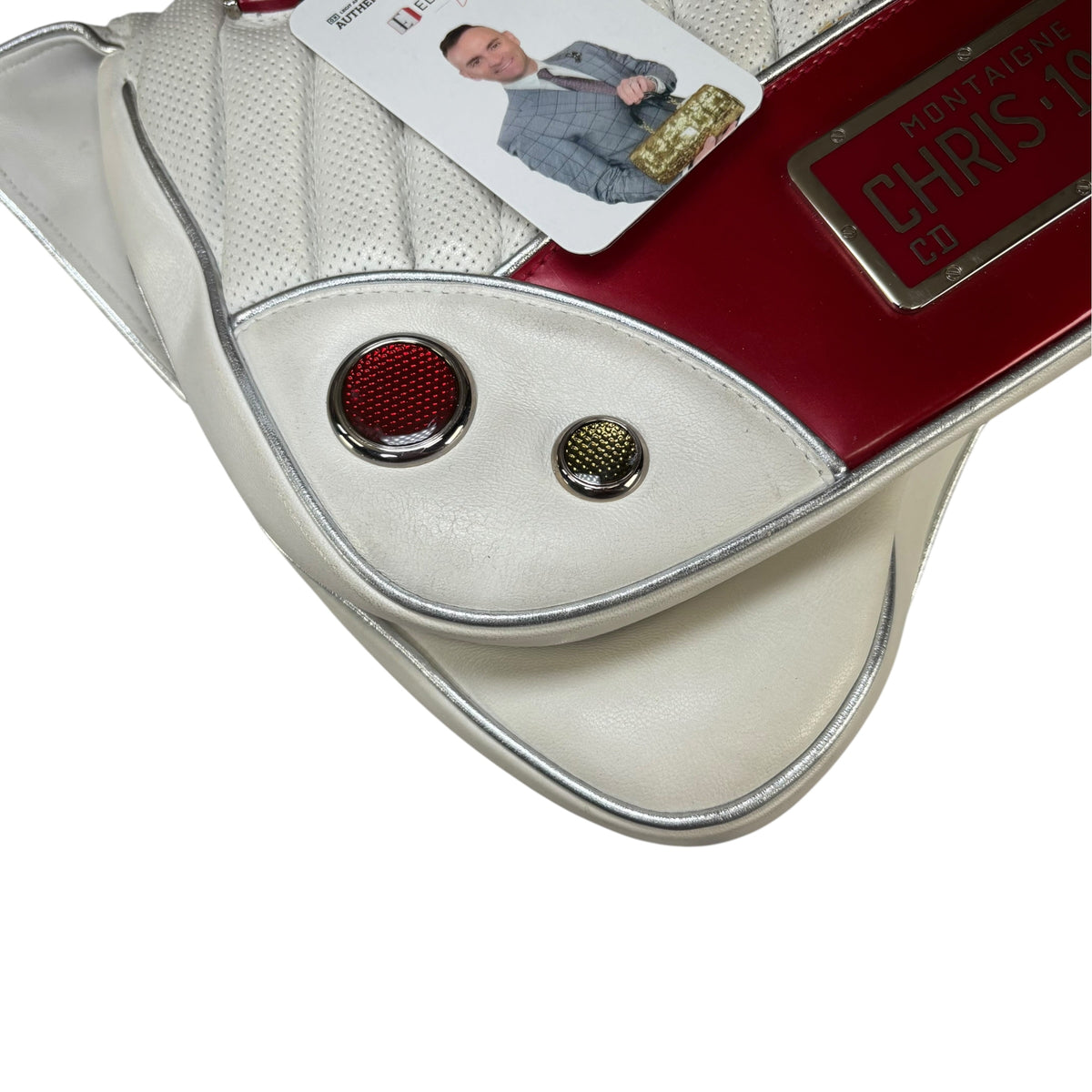Christian Dior Cadillac Y2K Red Patent White Leather 2-Way Purse