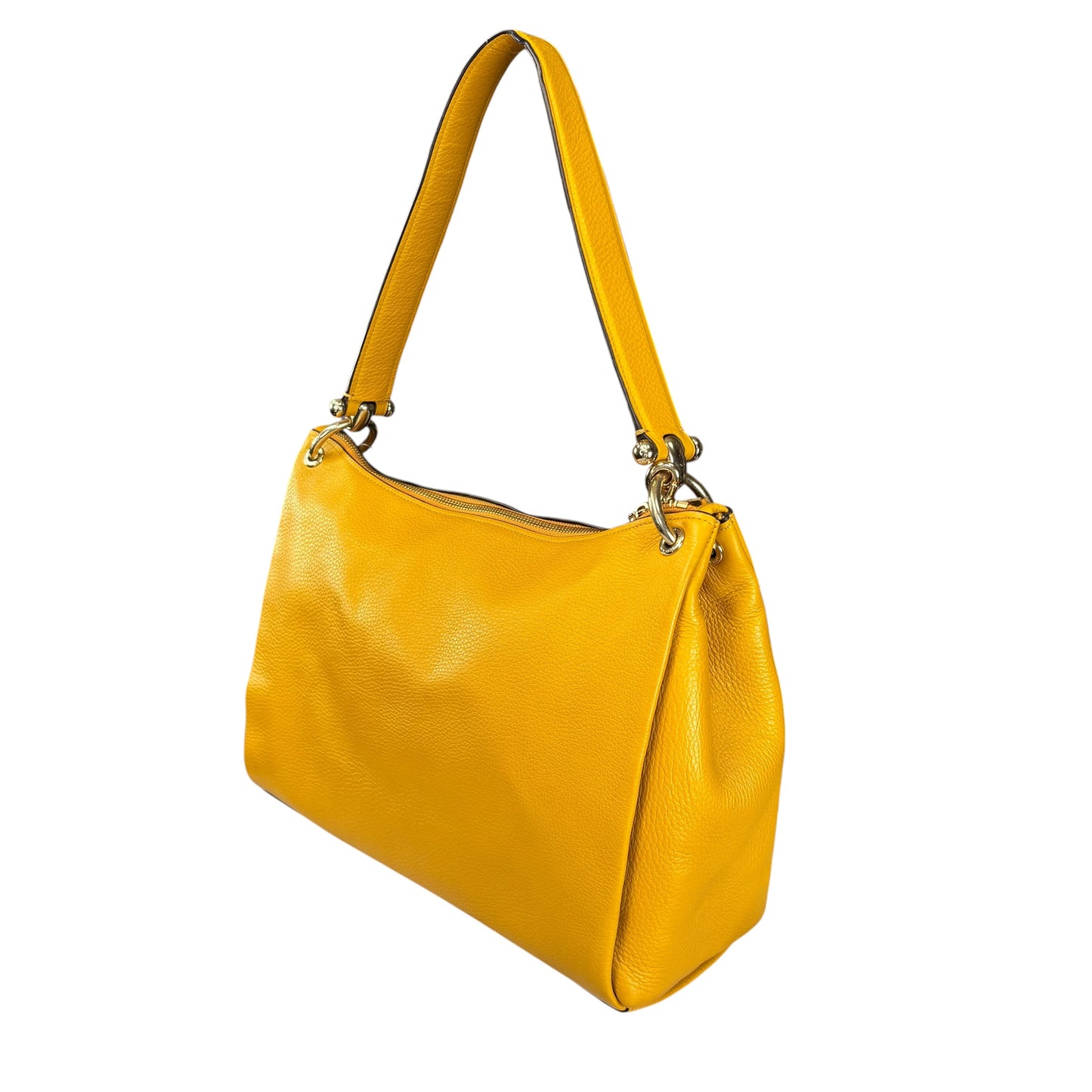 Coach Mia Mustard GHW Leather 2-Way Crossbody Purse
