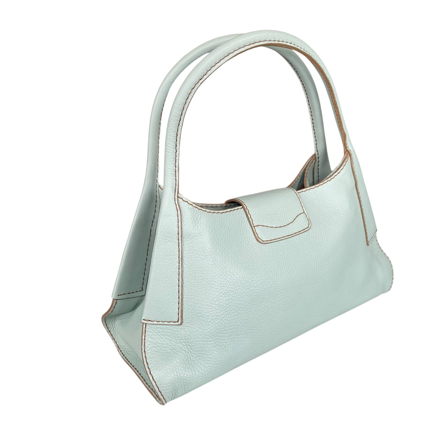 Tod’s D Bag Hobo Mint /Taupe Pebbled Leather SHW Shoulder Bag