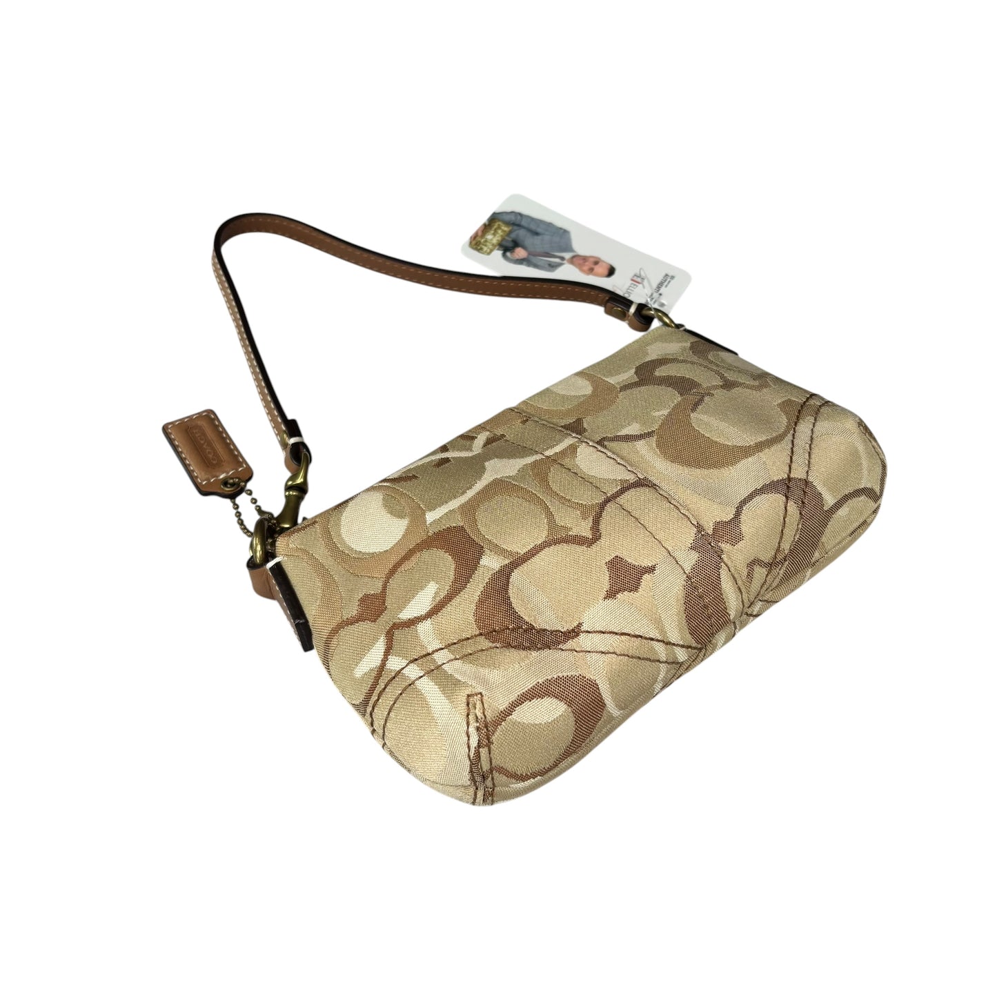 Coach Y2K Mini Soho Signature Canvas Brown Jacquard Leather GHW Purse