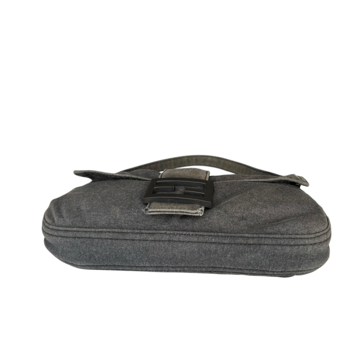 Fendi Y2K Classic Baguette Cotton Grey & Black Shoulder Purse