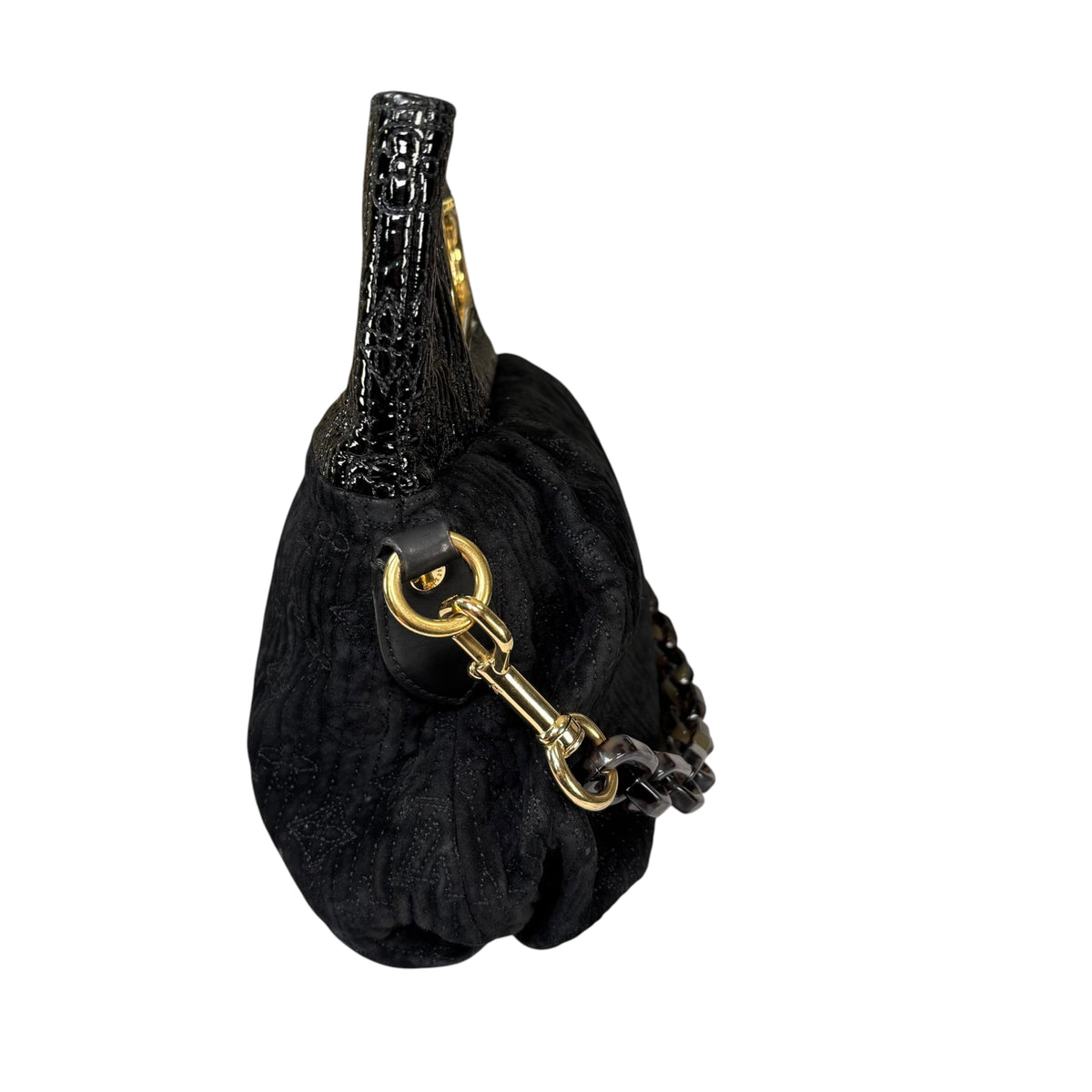 Louis Vuitton Y2K Limited Motard Before Dark Velvet Mono Top Handle Chain Bag