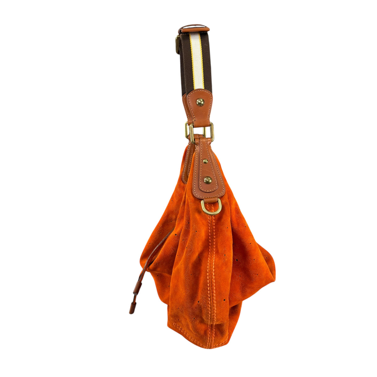 Louis Vuitton Y2K Onata Orange Suede Mahina GM Leather Hobo Purse