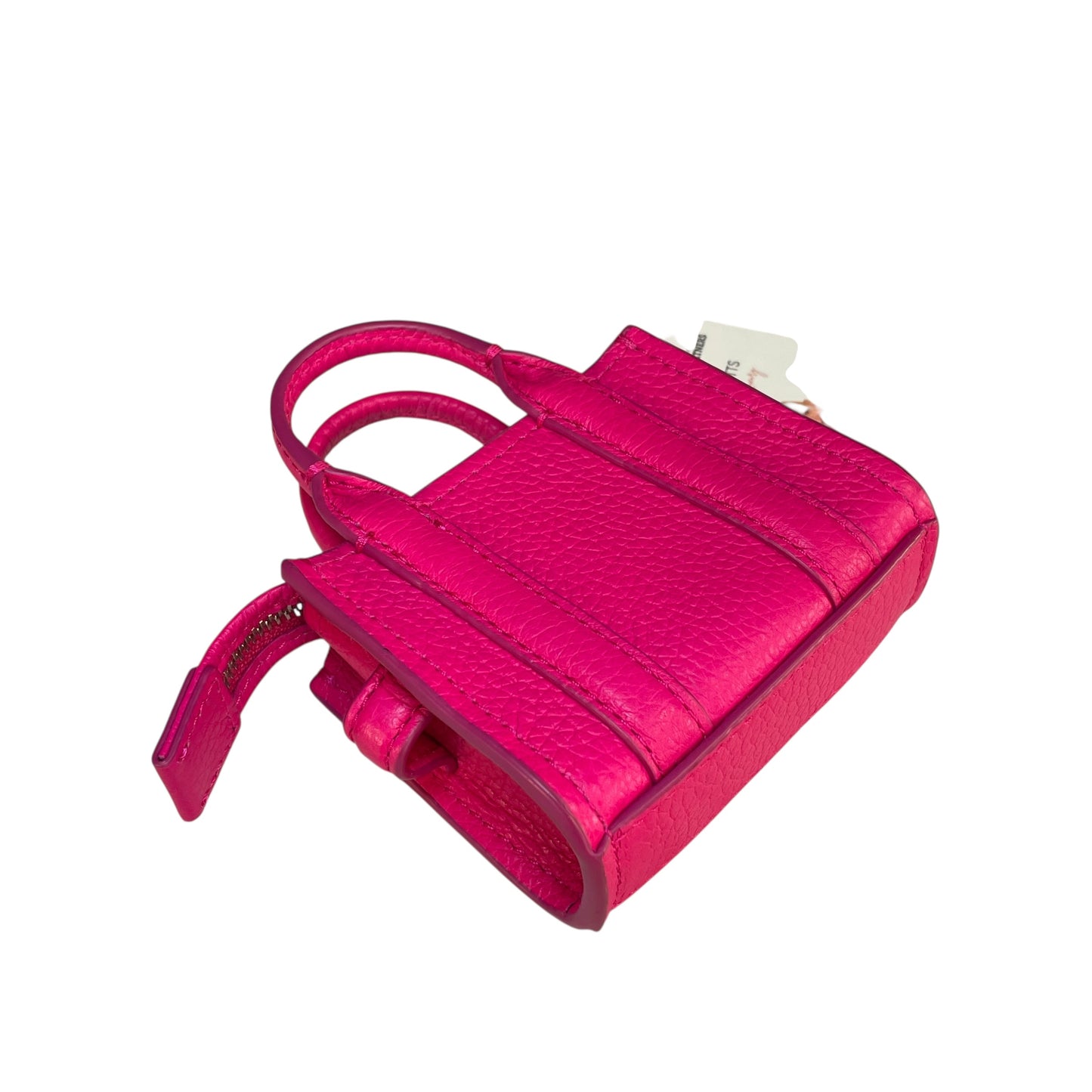 Marc Jacobs The Tote Bag Nano Leather Bag Charm / Keychain Pink Mini Tote