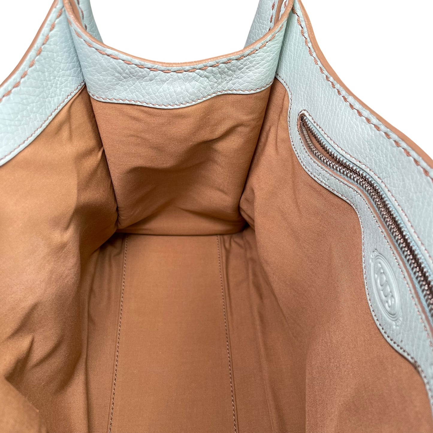 Tod’s D Bag Hobo Mint /Taupe Pebbled Leather SHW Shoulder Bag