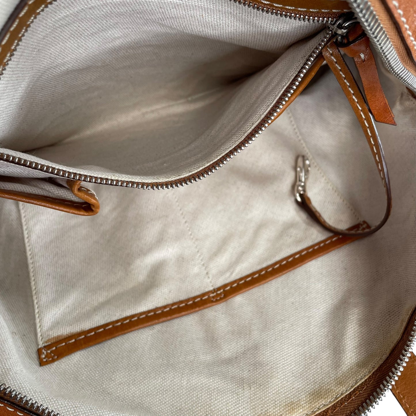 Michael Kors Astor Studded Equestrian SHW Distressed Tan Leather Satchel