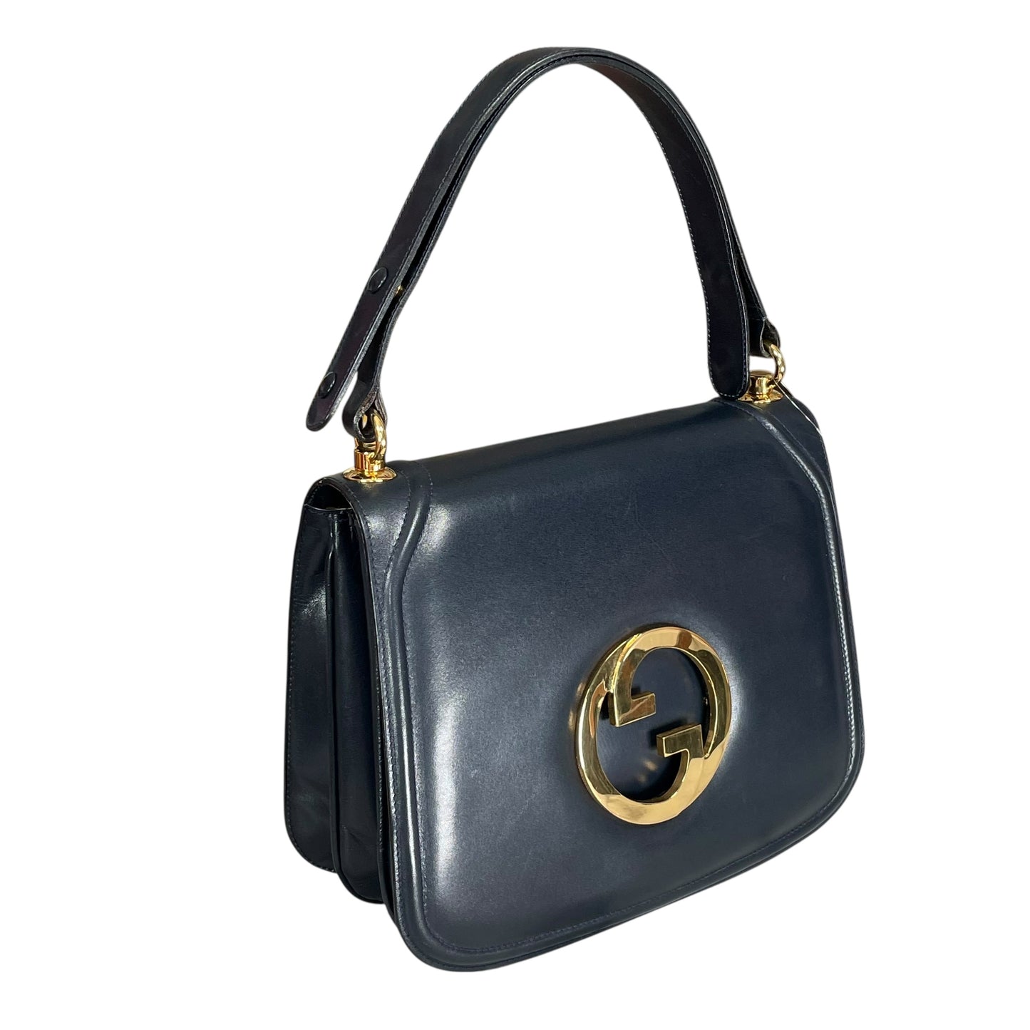 GG Blondie Navy GHW Blondie Flap Shoulder Two Way Purse