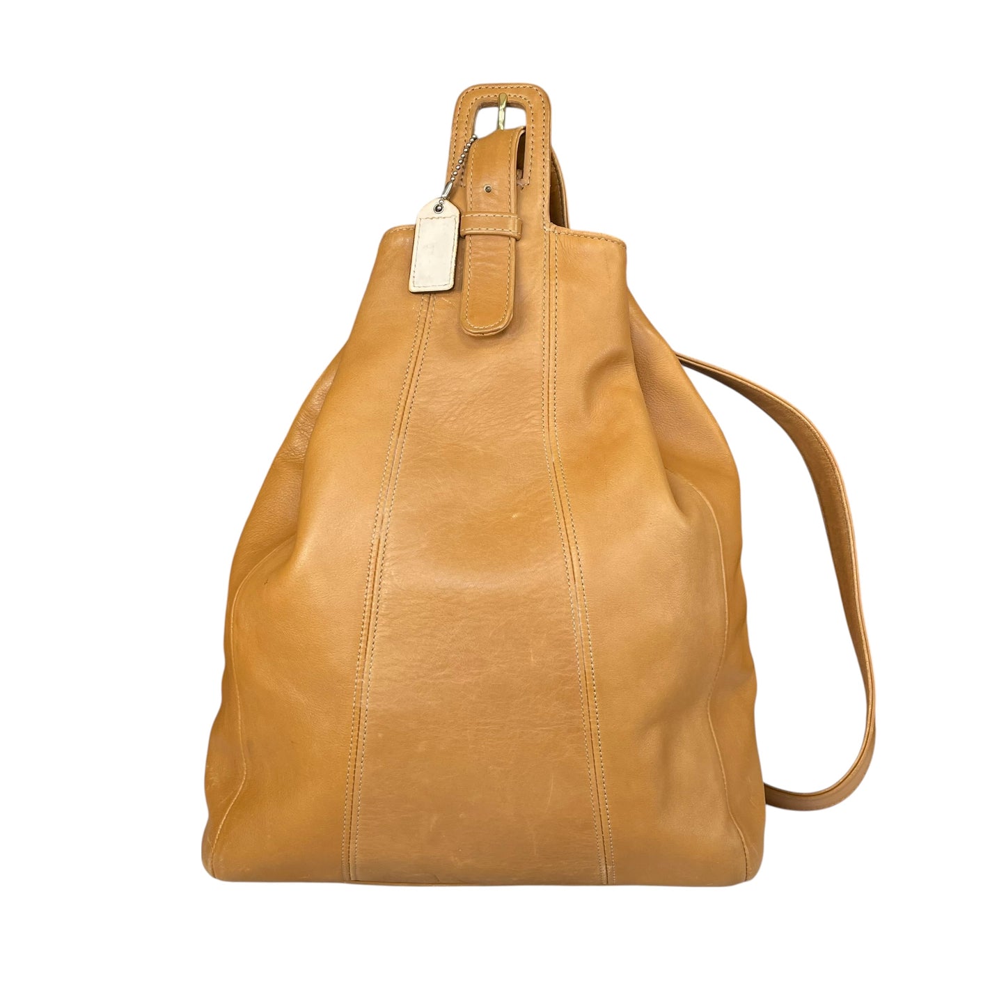 Coach Sonoma Tan Leather Sling Backpack Drawstring  Shoulder Bucket Tote