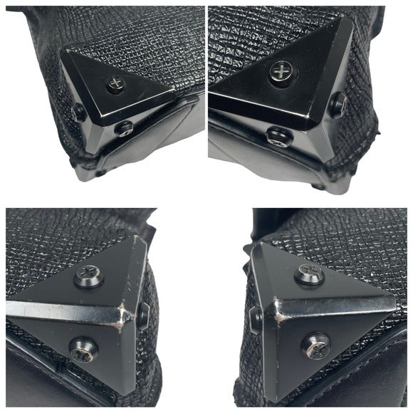 Alexander Wang Double Black Created Lizard Ghosted Hardware Mini Flap Croaabody