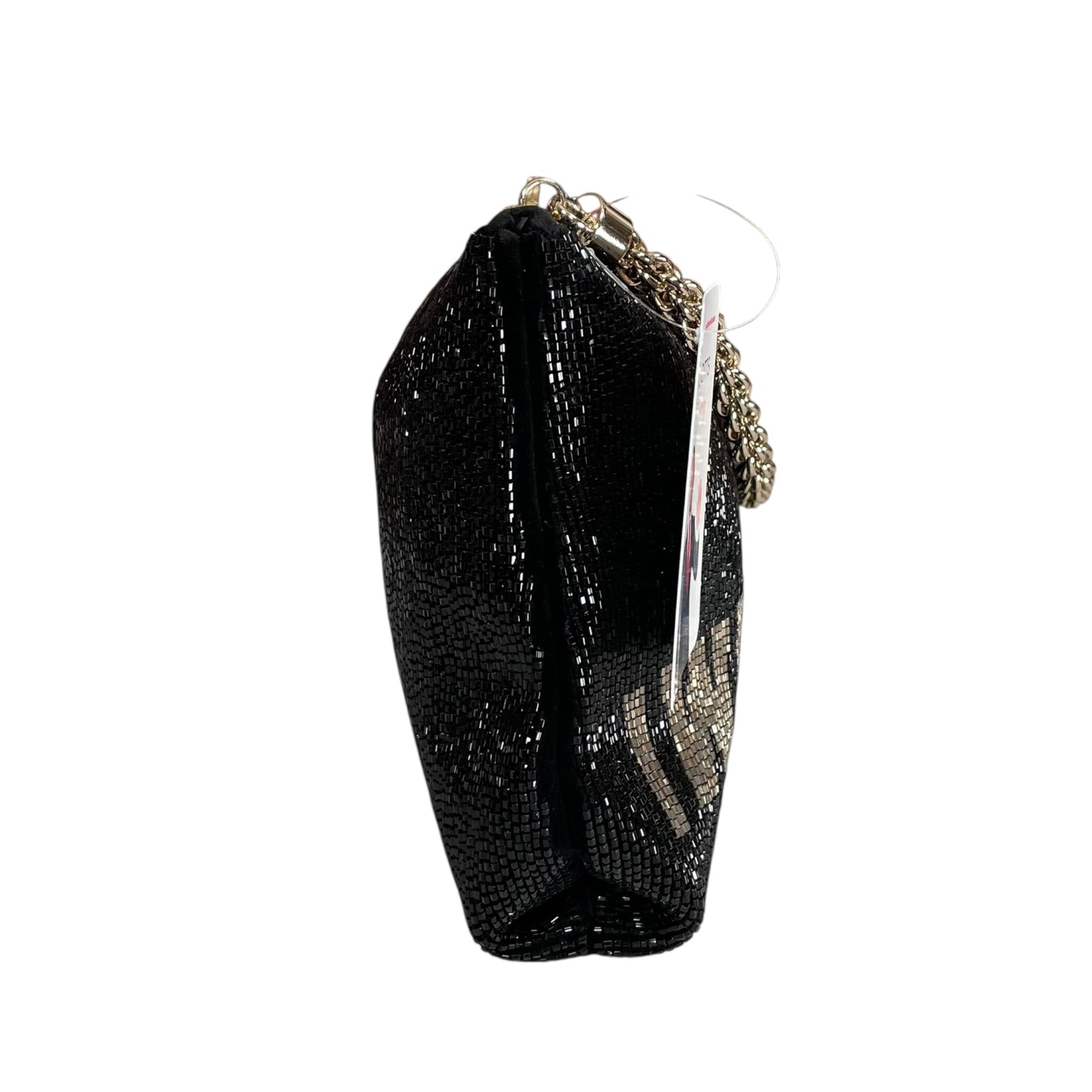 Jimmy Choo Callie I WANT CHOO Limited GHW Shoulder Black Beaded Clutch Purse
