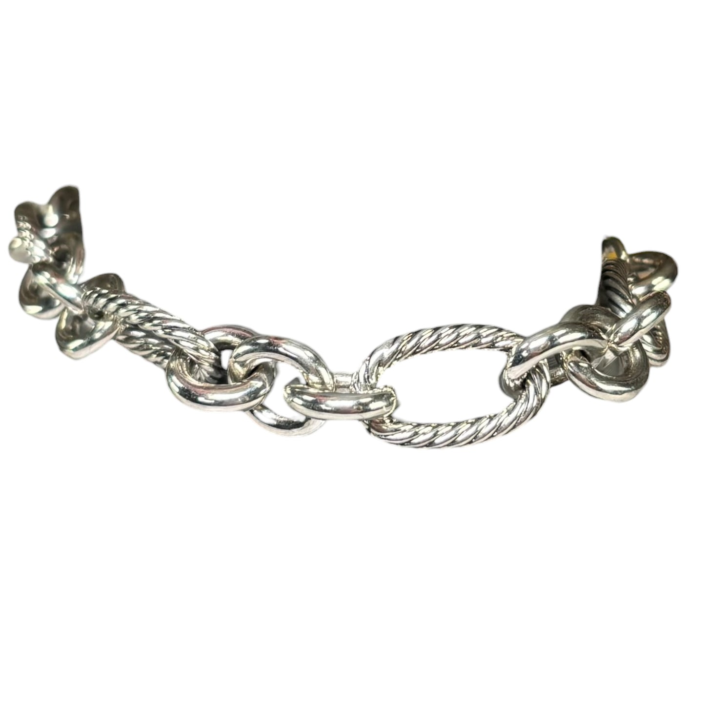 JAI by John Hardy Chunky Sterling Silver Oval Cable Link Bracelet 7” 925