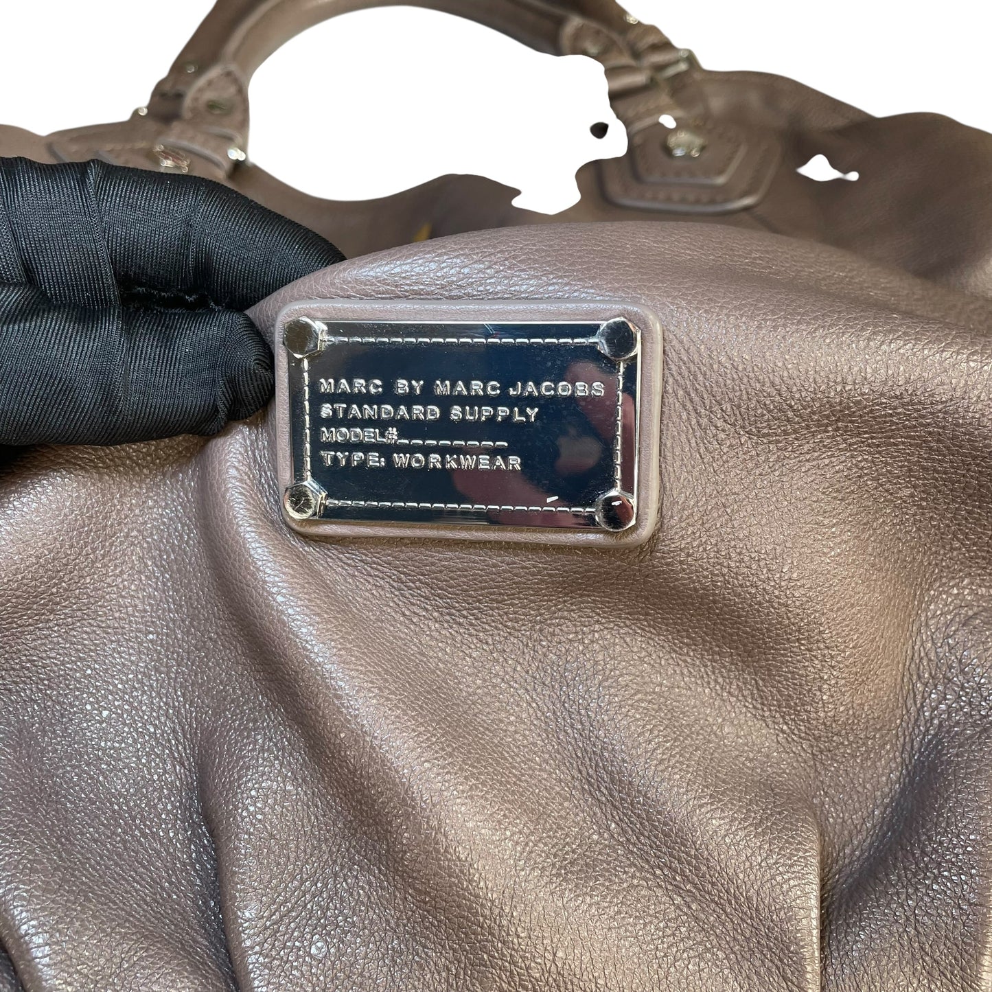 Marc by Marc Jacobs Classic Q Francesca SHW Taupe Leather  2-Way Hobo Bag