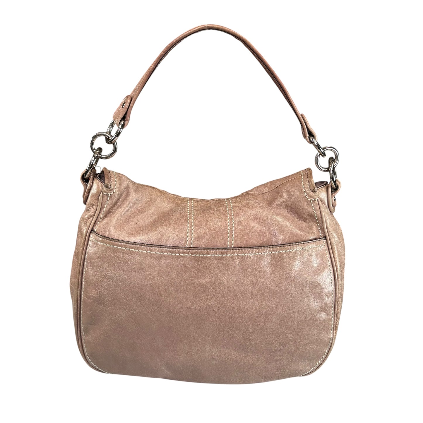 Coach Y2K Taupe Distressed Soho Buckle Shoulder Purse