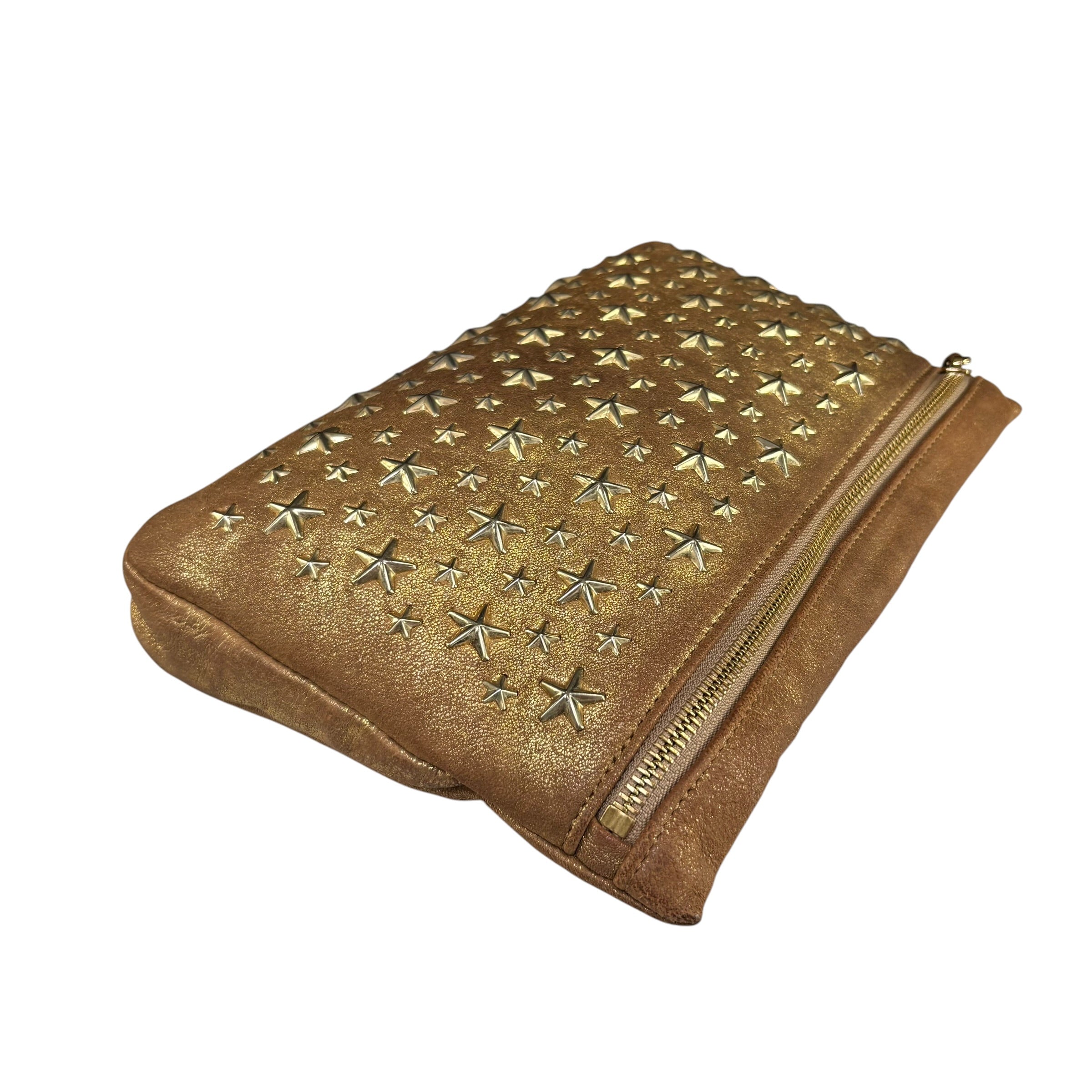 Jimmy Choo Zena Star Studded Golden Metallic Clutch – Elliott's Luxury