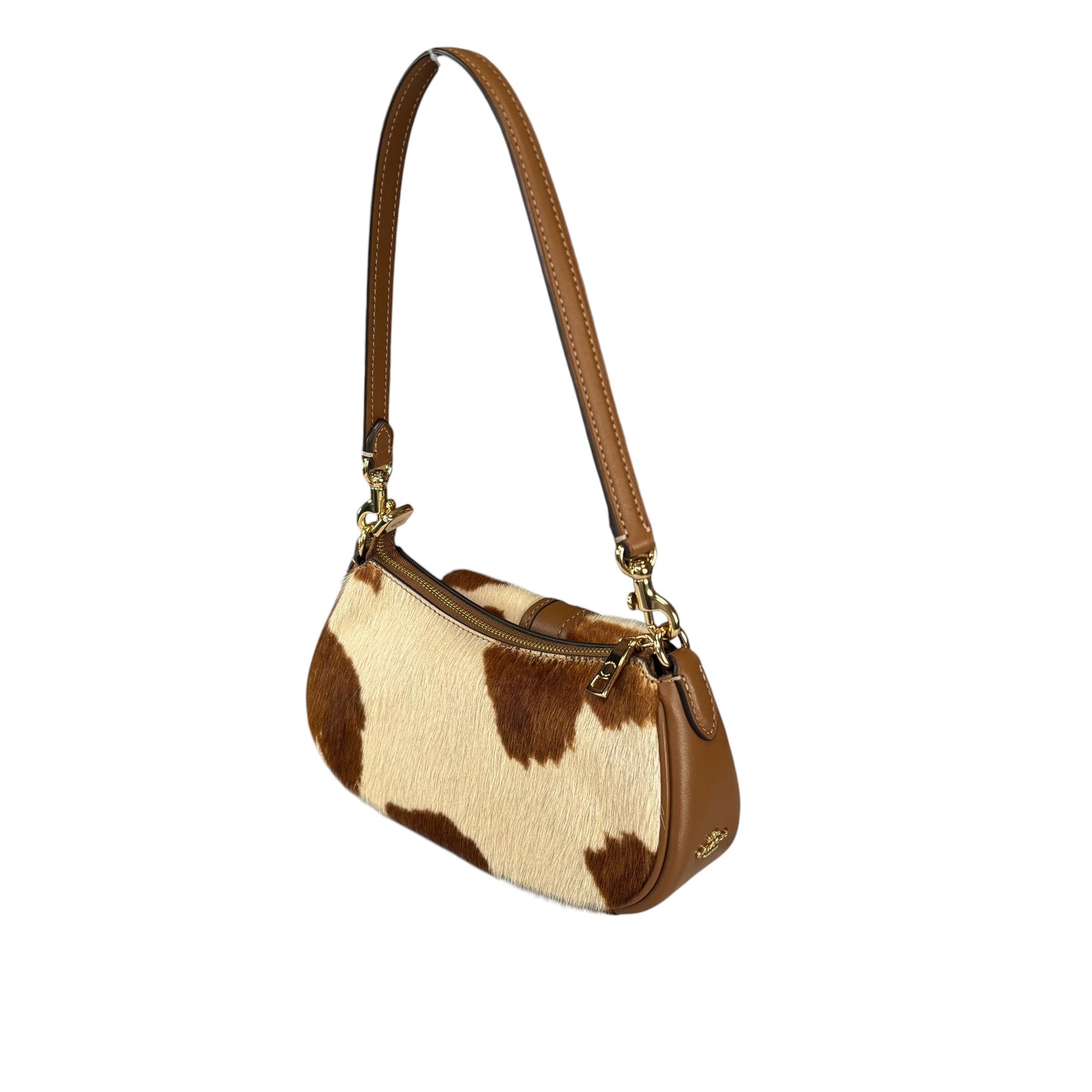 Coach Ashton Mini Brown GHW Hair Calf 2-Way Shoulder Purse