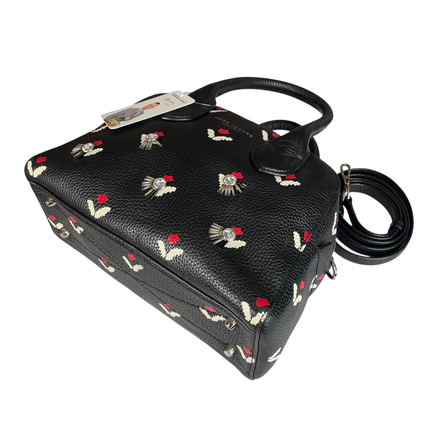 Marc Jacobs New York Tullip Collection Leather Beaded 2-Way SHW Zip Purse