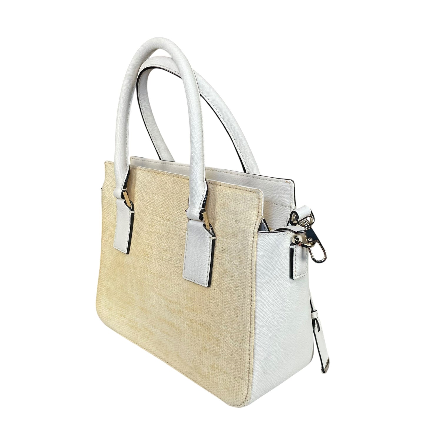 Kate Spade Cameron Street Candace Raffia Satchel GHW 2-Way Tote