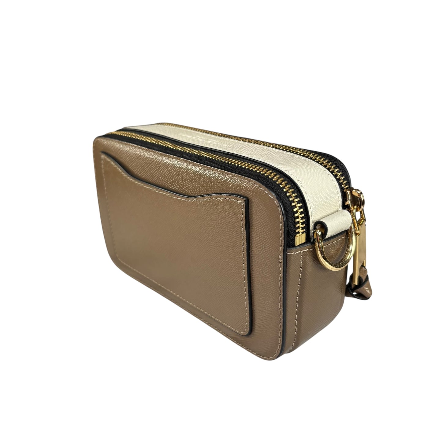 Marc Jacobs The Snapshot  Saffiano Leather French Gray Gold  Crossbody
