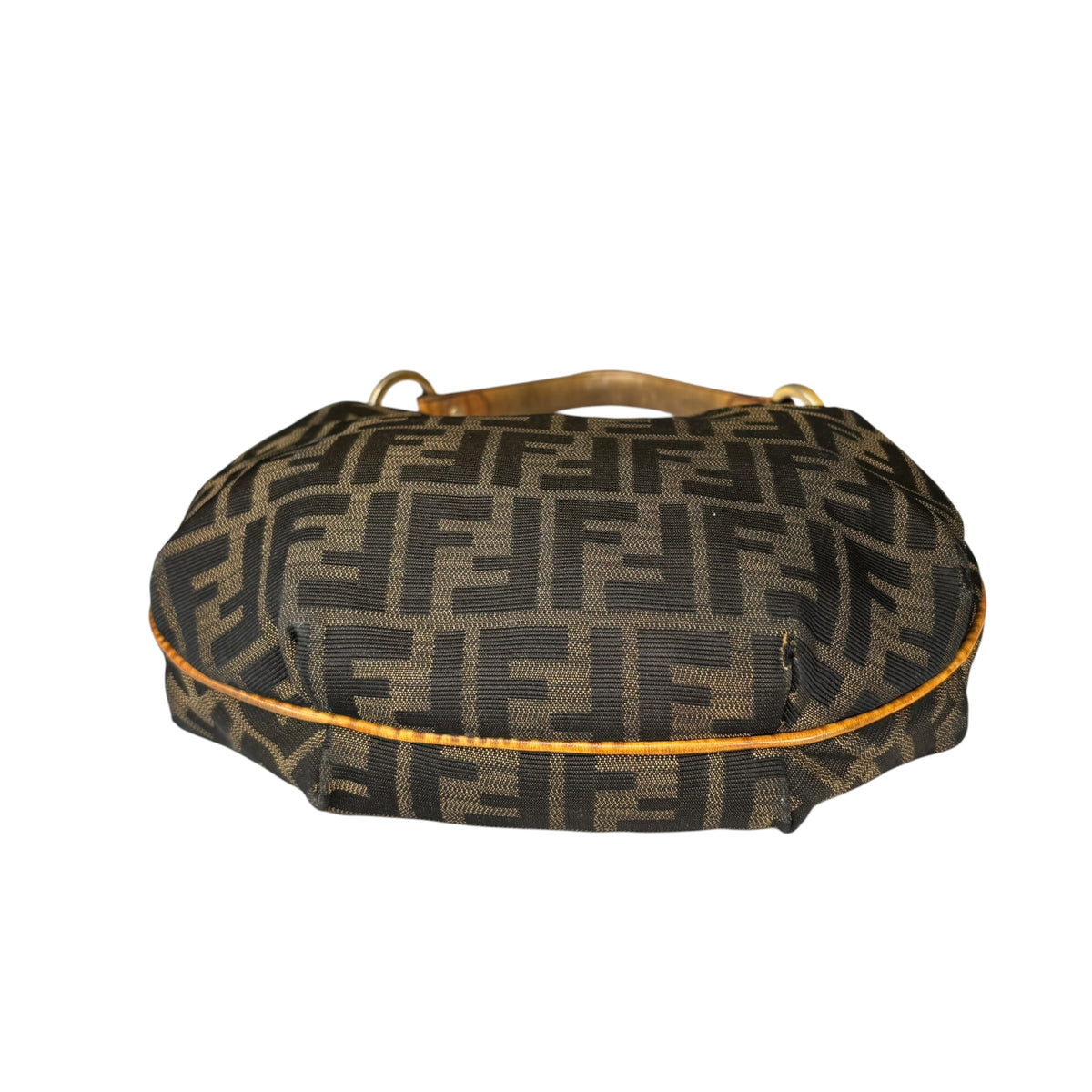 Fendi Y2K Zucca Embossed Lizard Chef Shoulder Purse