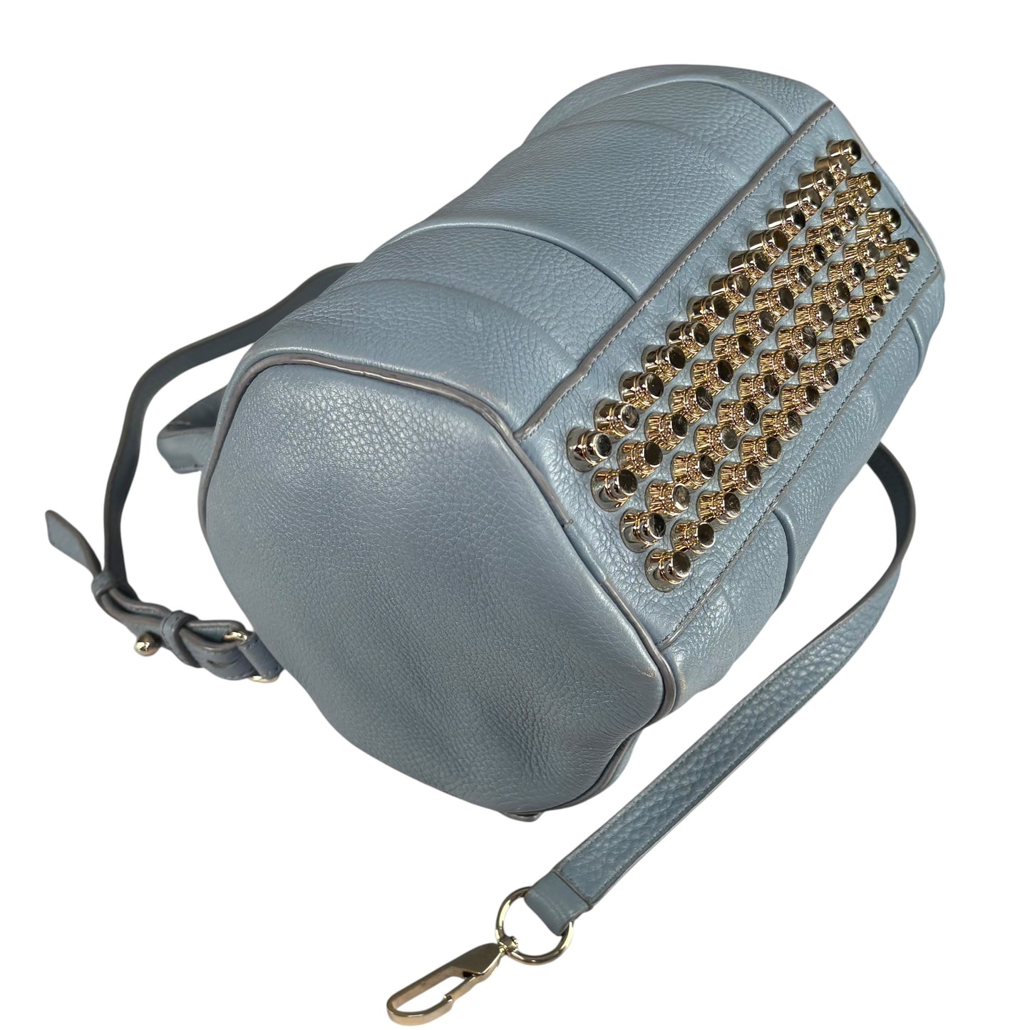 Alexander Wang Rocky Light Blue Gold HW Leather Boston 2-Way Crossbody