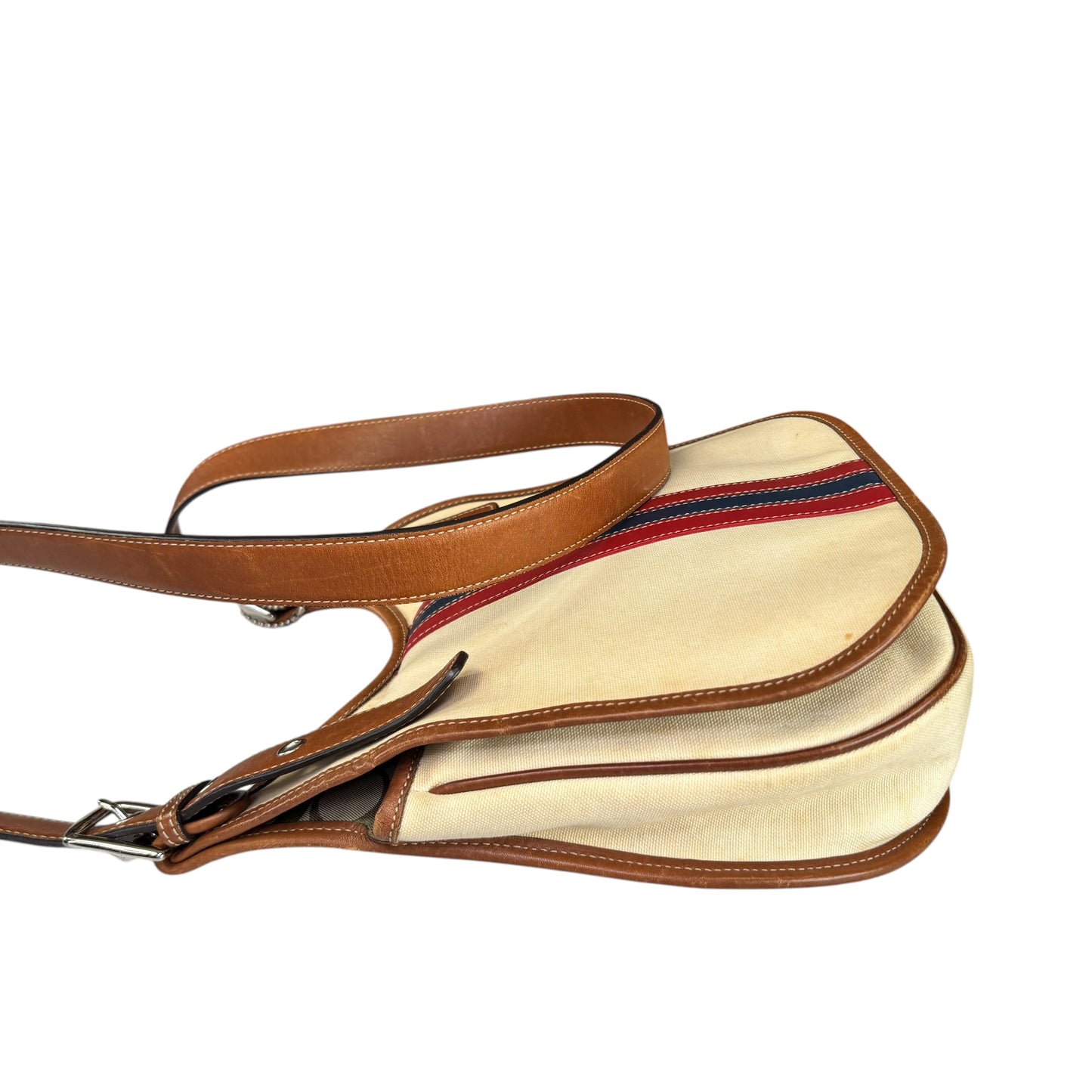 Coach Varsity Y2K Heritage Saddle Crossbody Canvas Bag