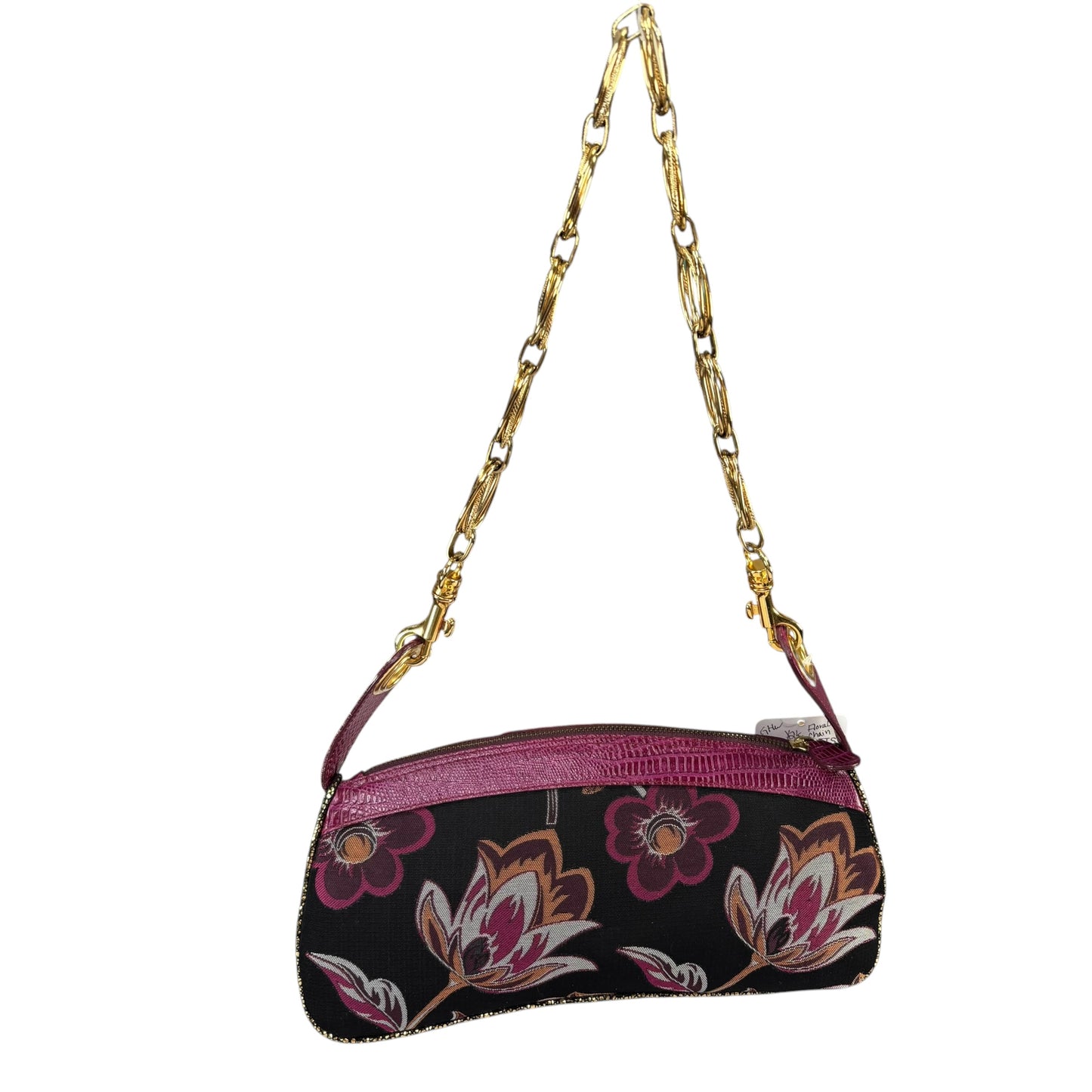 D & G Dolce & Gabbana Y2K Purple Floral Shoulder Chain Purse
