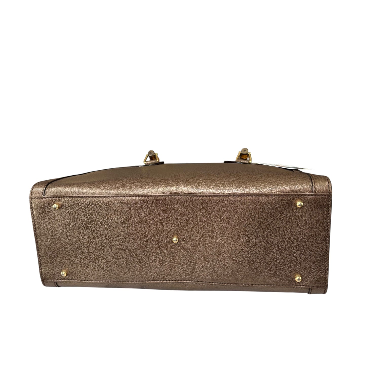 Gucci Diana Bronze Metallic Suede Bamboo Tote