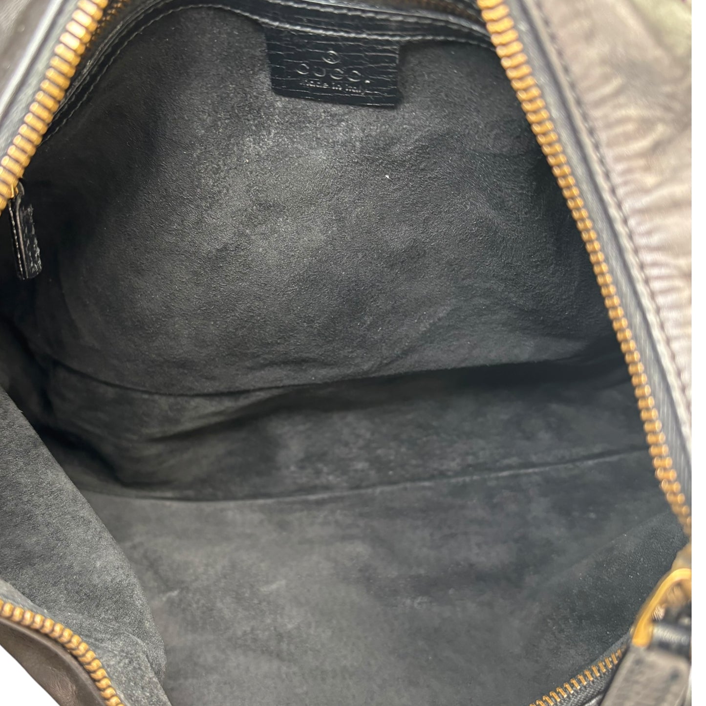 Gucci Y2K Horsebit GHW Black Leather Shoulder Hobo Purse