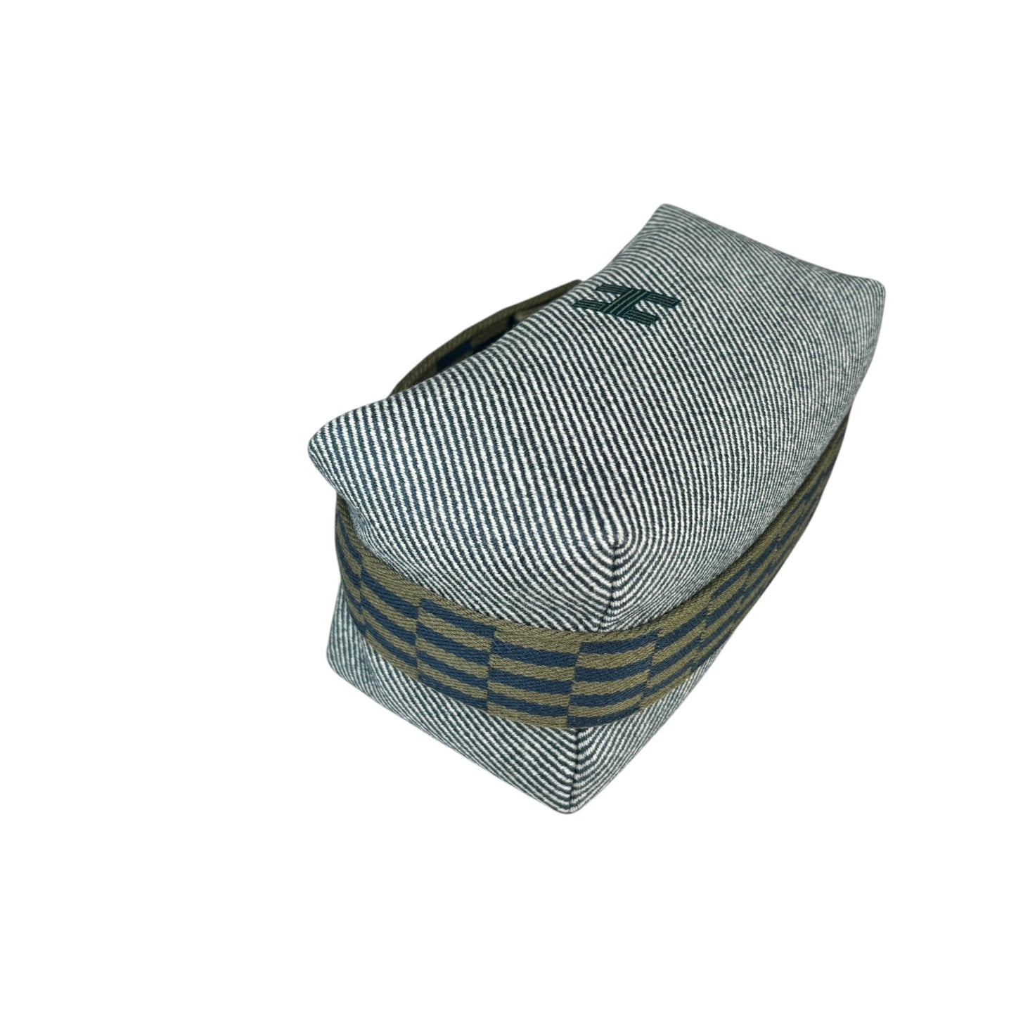 Hermes Bride-A-Brac Au Carre Case Navy / Green Wool