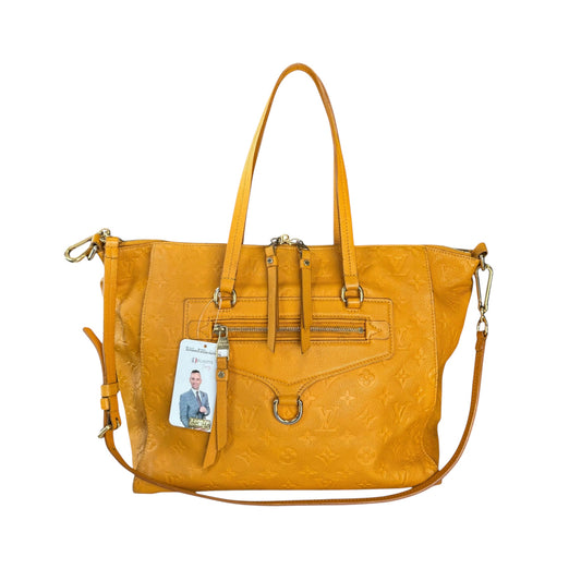 Louis Vuitton Lumineuse Empreinte Mustard Leather Shoulder Tote