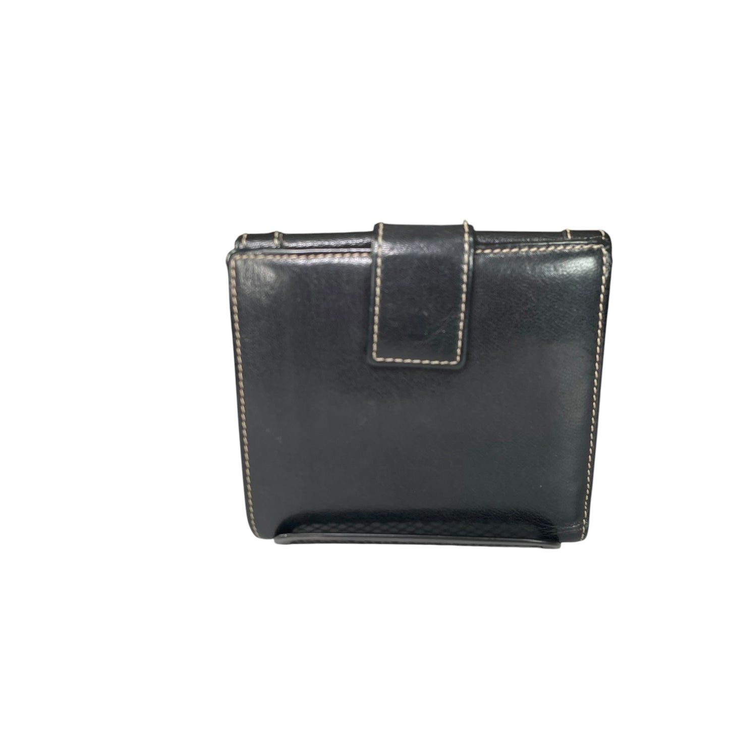 Gucci Capri Wallet Black Leather Web Horsebit Compact Wallet Vintage GG