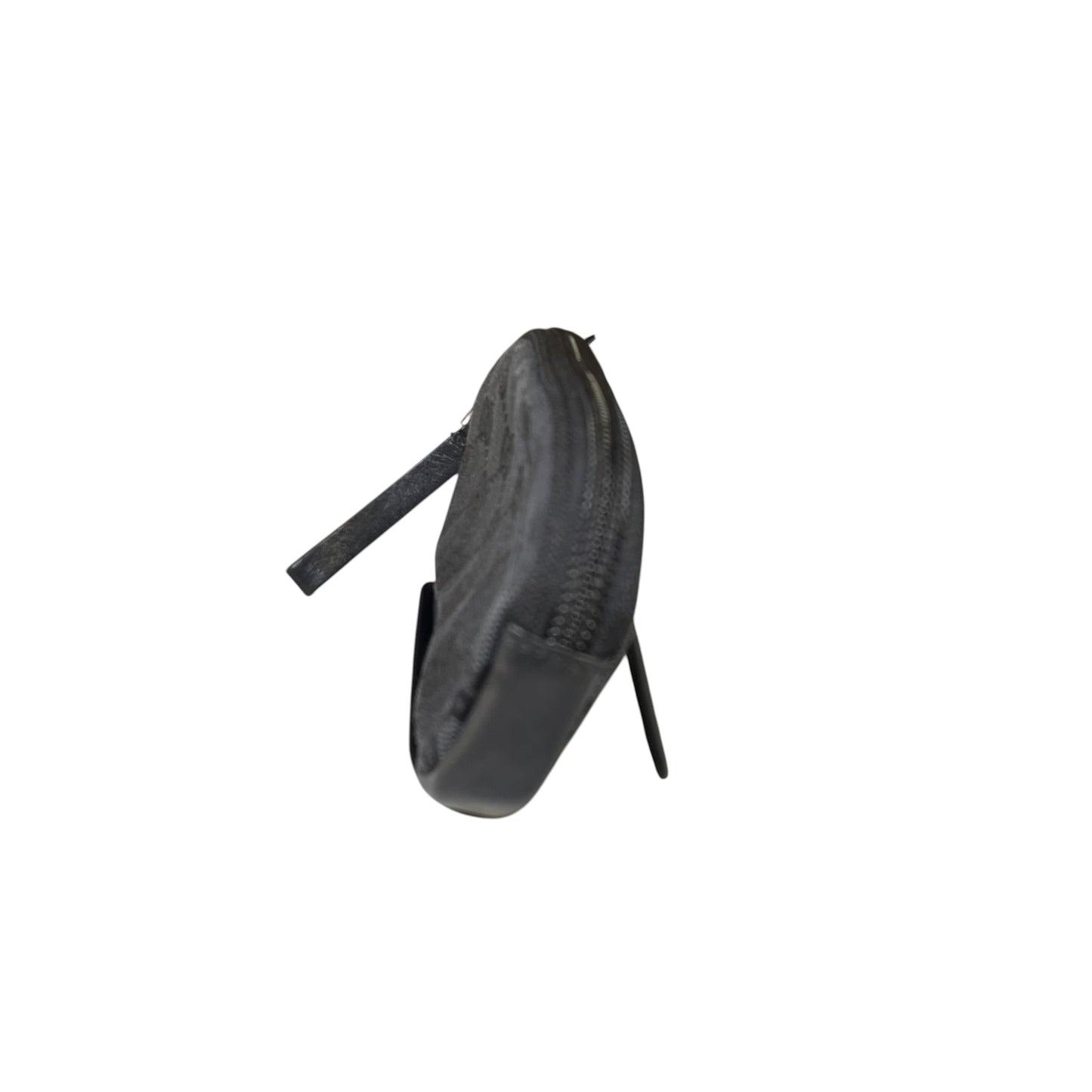 Gucci GG Black Canvas Leather Coin Card Wristlet Slim Zip Pouch