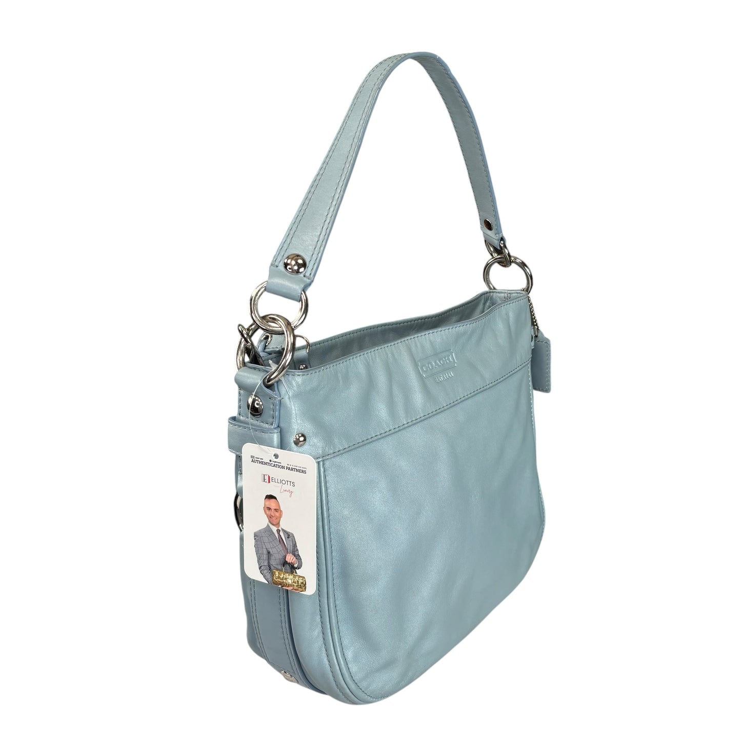 Coach Zoe Light Blue SHW 2-Way Shoulder Hobo Purse
