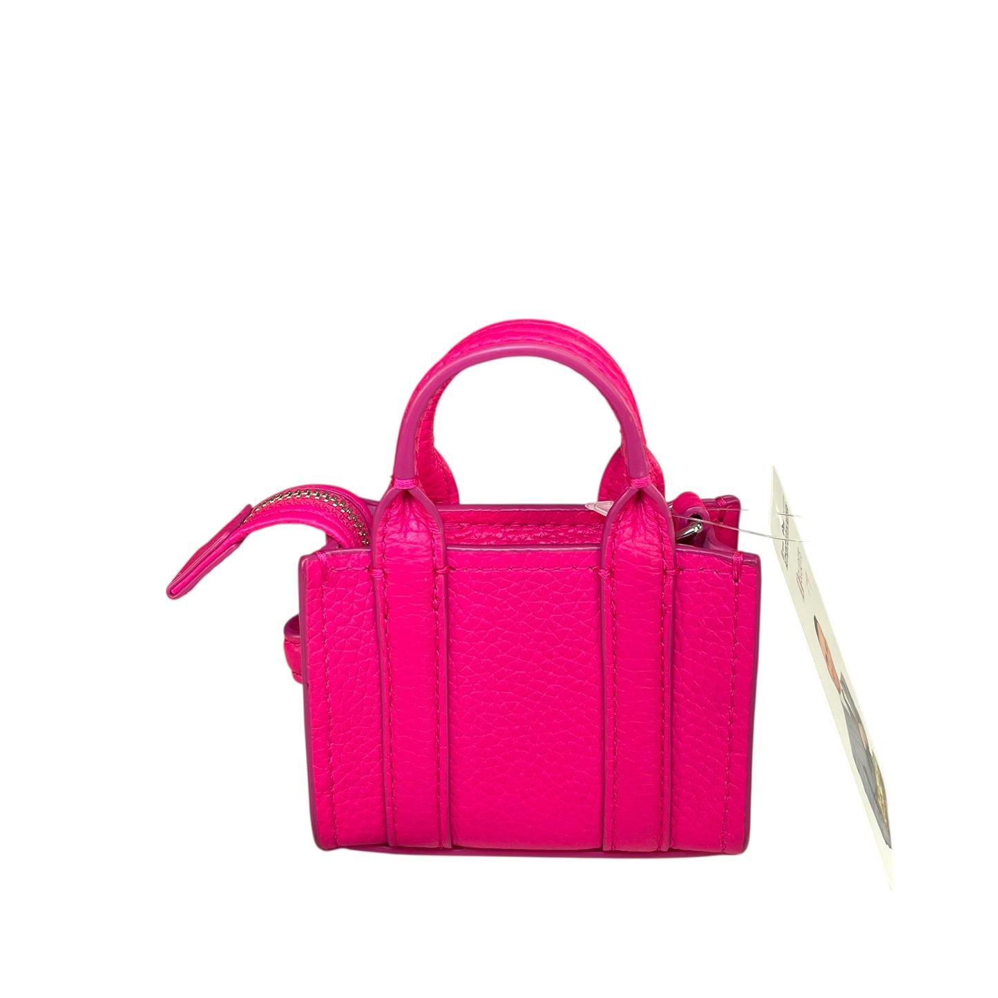 Marc Jacobs The Tote Bag Nano Leather Bag Charm / Keychain Pink Mini Tote