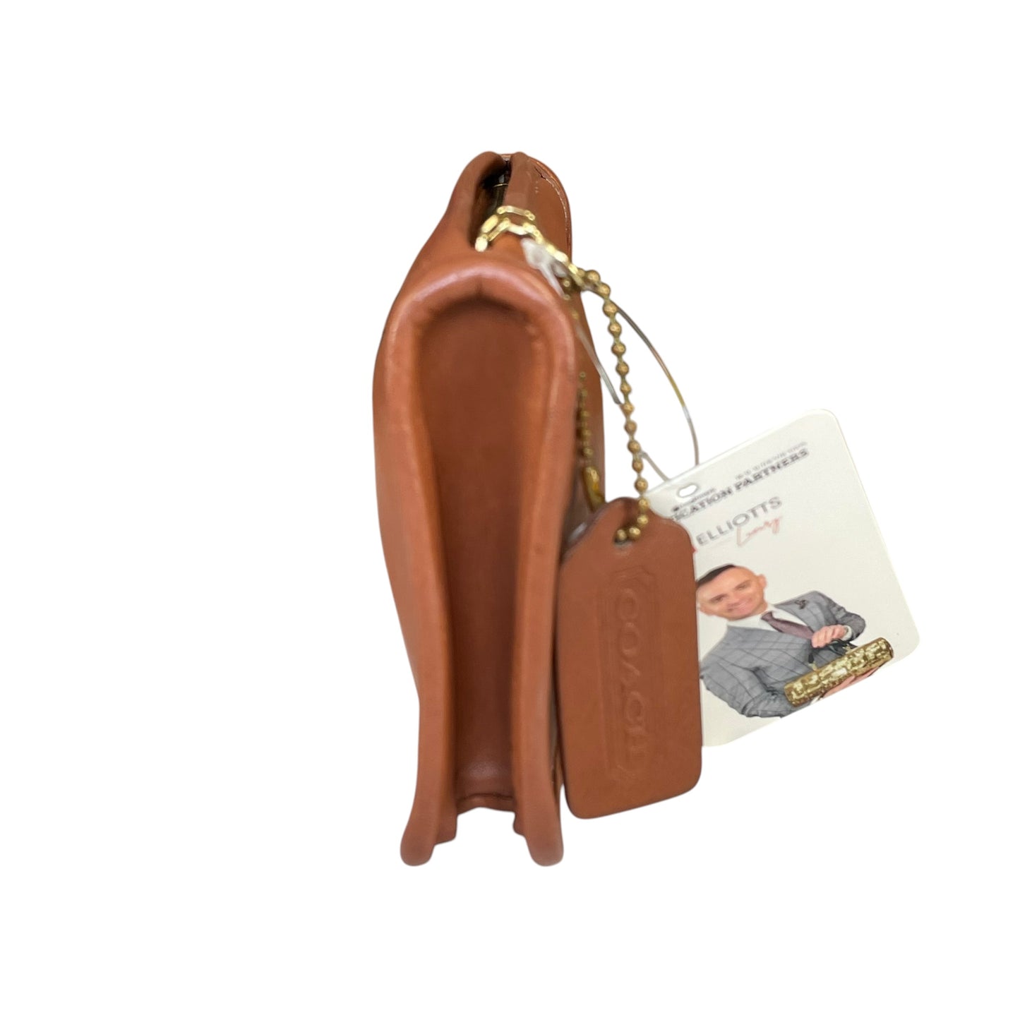 Coach Slim Pouch Brown Legacy Leatherware Zip